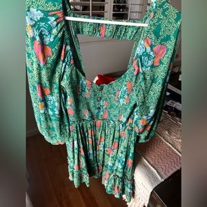 Green mini free people dress